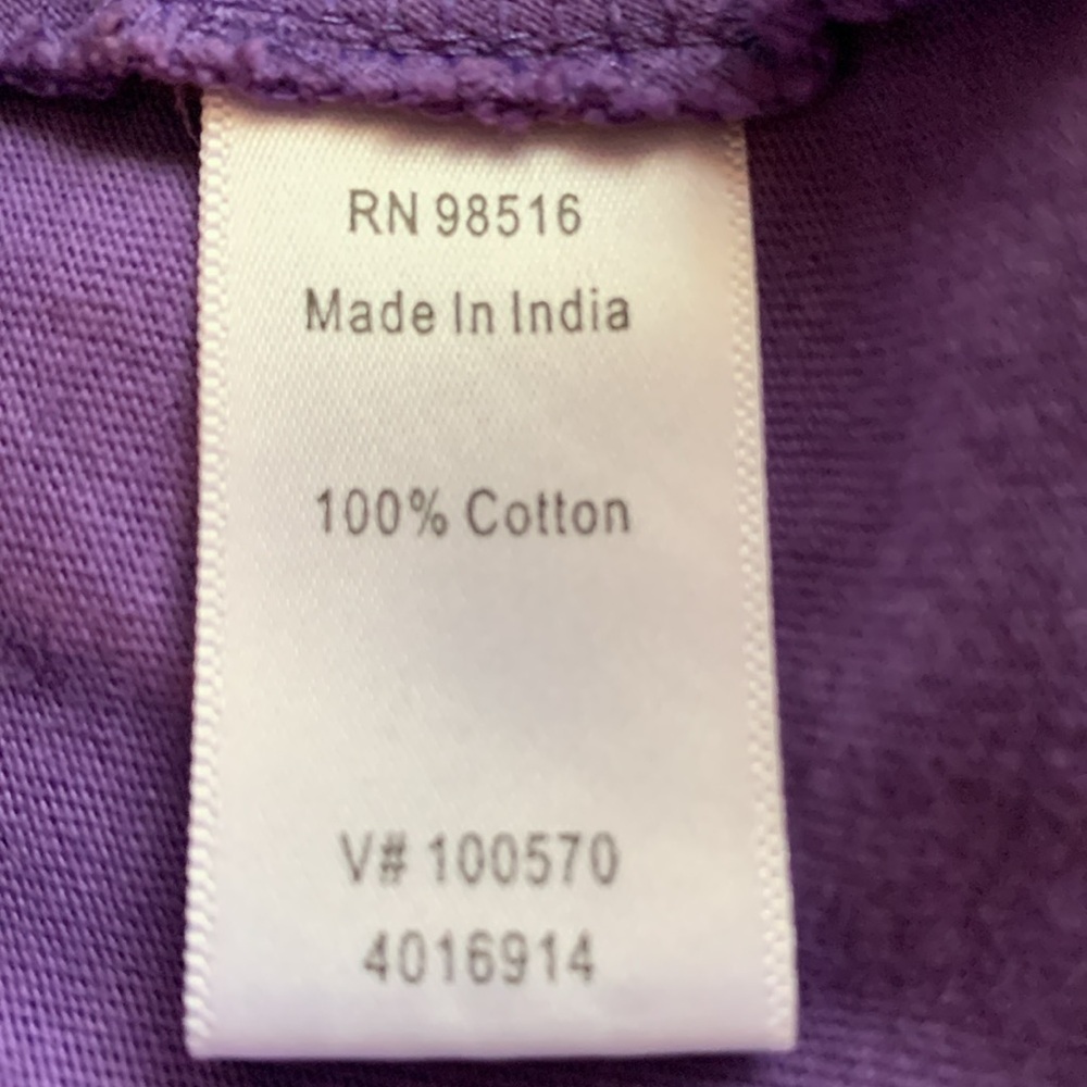 Coldwater Creek purple short sleeve shirt. Size medium (10-12) - Picture 3 of 6